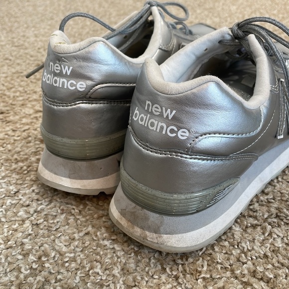 Women’s New Balance 515 Sparkly Silver Sneakers - Picture 4 of 6